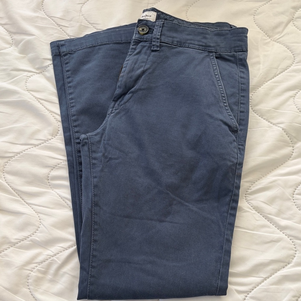Men’s Blu Grey Pepe Jeans Chino Trousers
